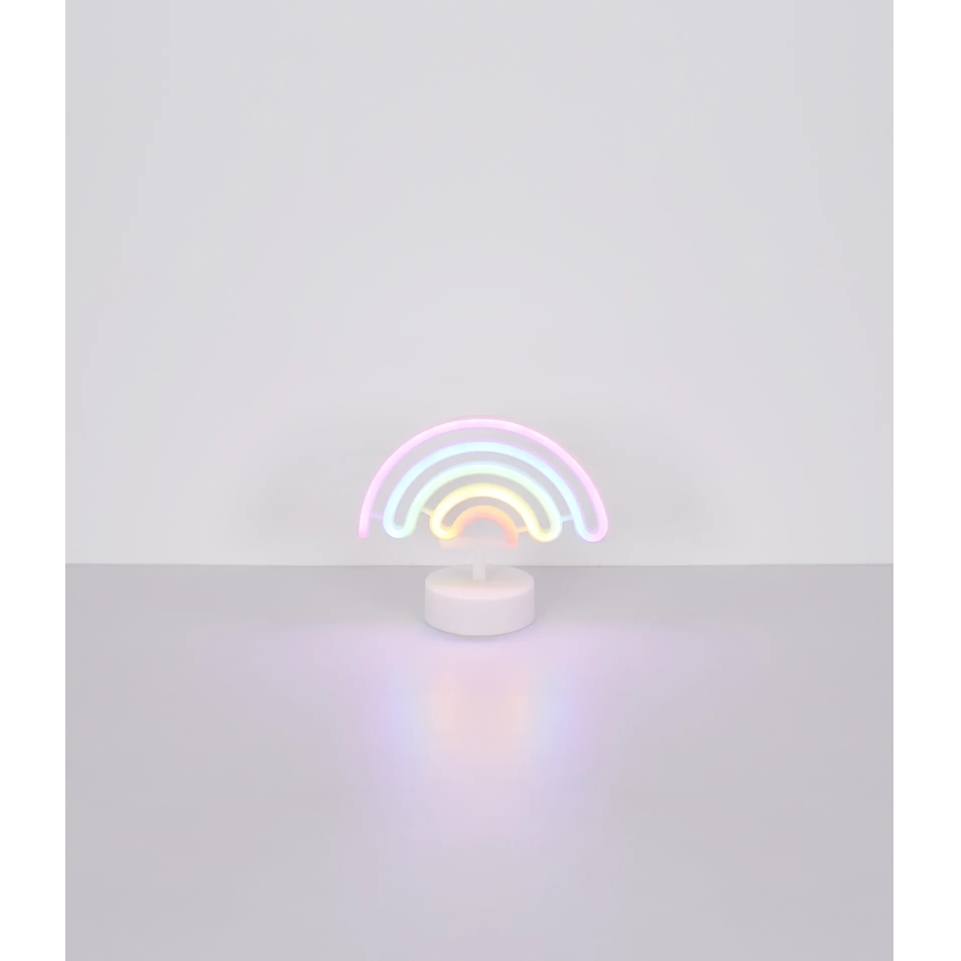Globo - LED Neoninis stalas dekoracija LED/2W/3xAA vaivorykštė