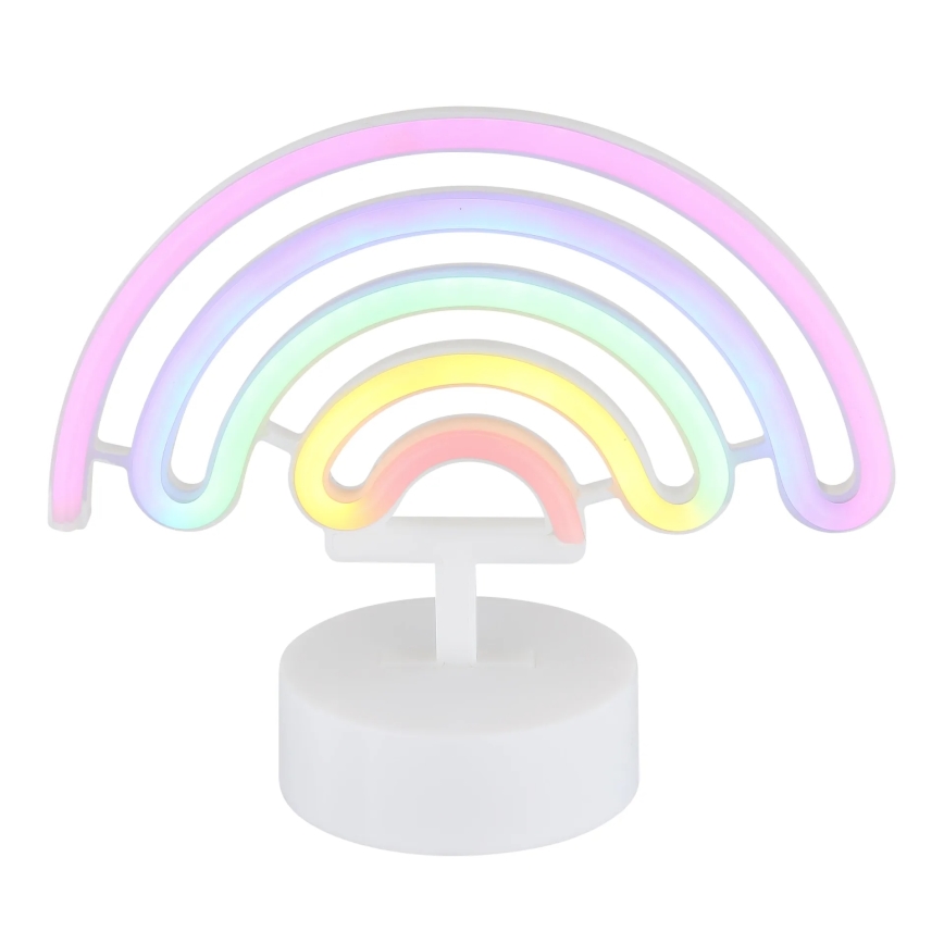 Globo - LED Neoninis stalas dekoracija LED/2W/3xAA vaivorykštė