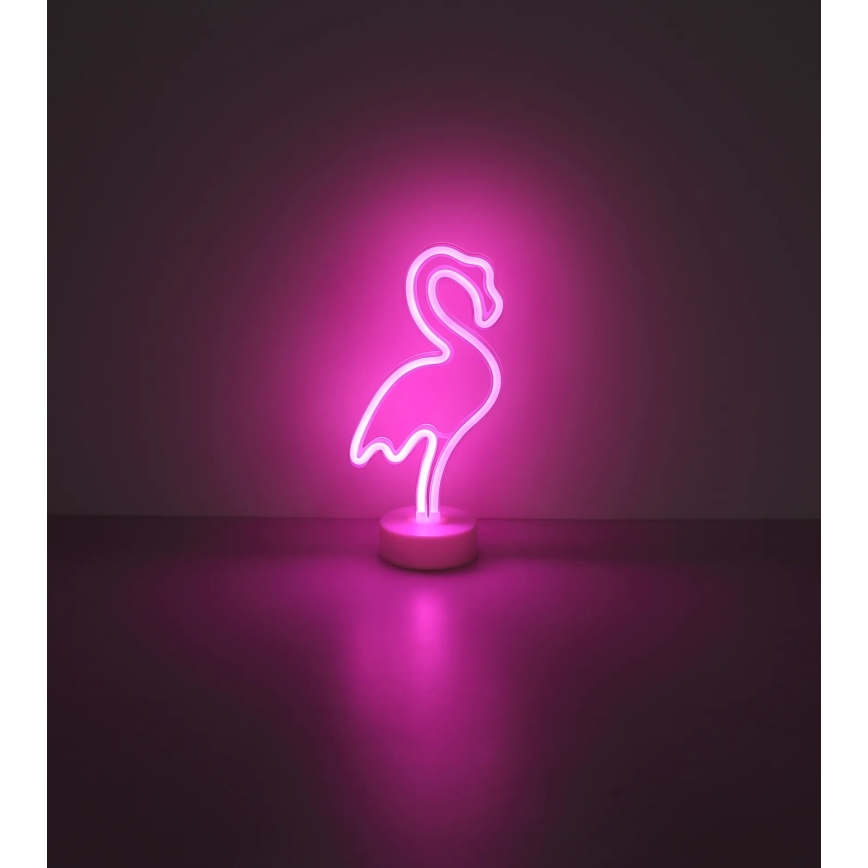 Globo - LED Neoninis stalas dekoracija LED/2W/3xAA flamingas