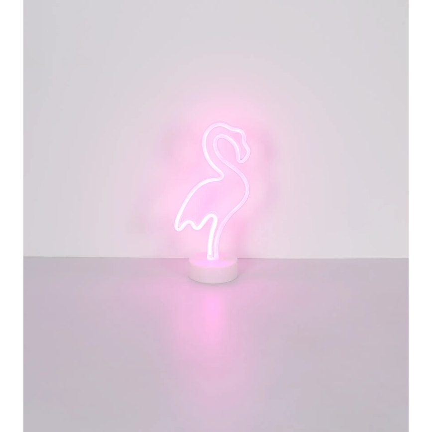 Globo - LED Neoninis stalas dekoracija LED/2W/3xAA flamingas