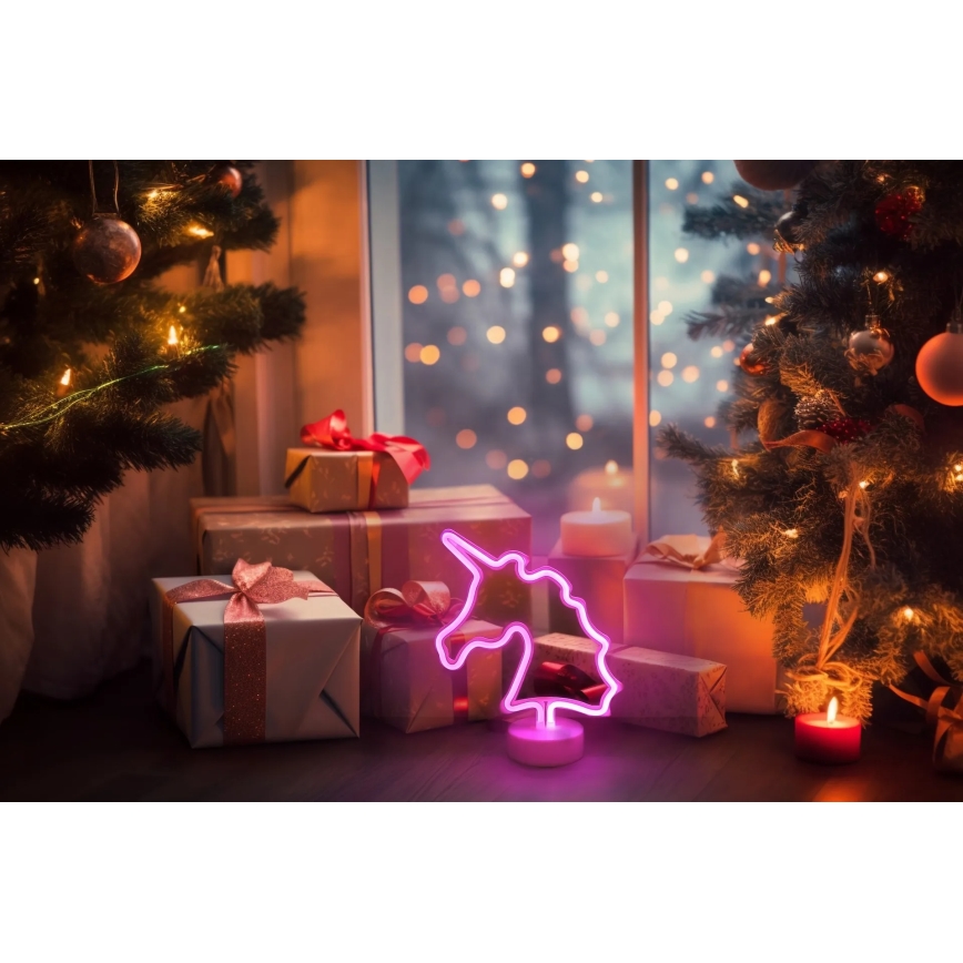 Globo - LED Neoninis stalas dekoracija LED/2W/3xAA vienaragis