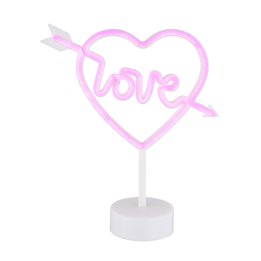Globo - LED Neoninis stalas dekoracija LED/2W/3xAA širdis