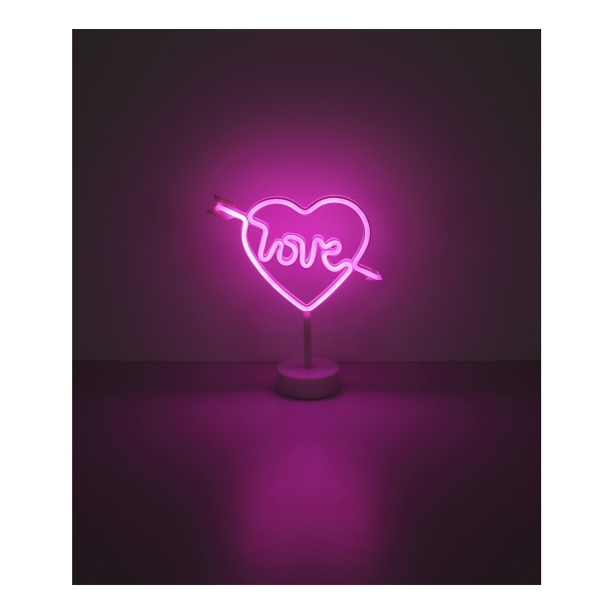 Globo - LED Neoninis stalas dekoracija LED/2W/3xAA širdis