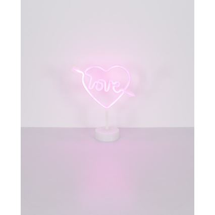 Globo - LED Neoninis stalas dekoracija LED/2W/3xAA širdis