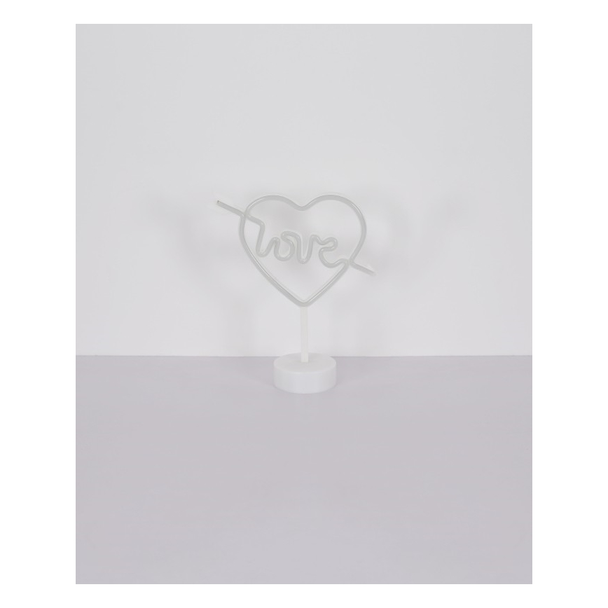 Globo - LED Neoninis stalas dekoracija LED/2W/3xAA širdis