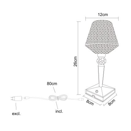 Globo - LED pritemdomas, liečiamas stalinis šviestuvas LED/1W/5V 2700/4000/6500K 800 mAh