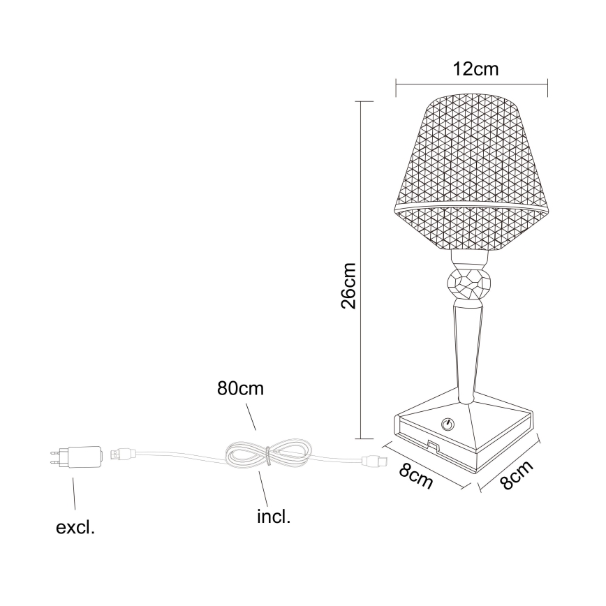 Globo - LED pritemdomas, liečiamas stalinis šviestuvas LED/1W/5V 2700/4000/6500K 800 mAh