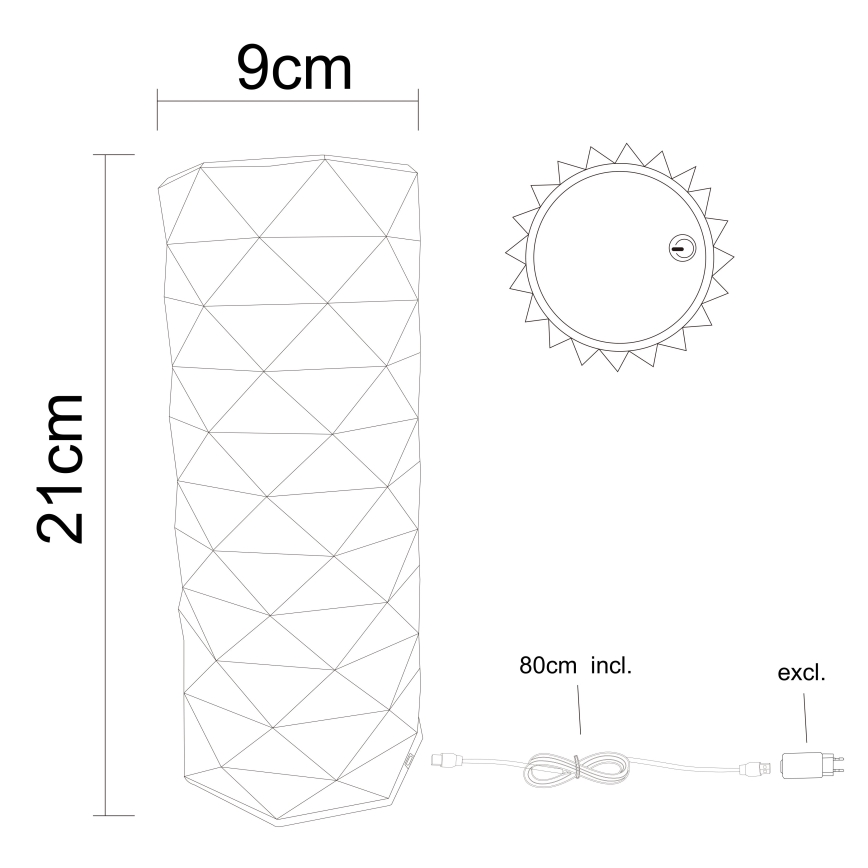 Globo - LED pritemdomas, liečiamas stalinis šviestuvas LED/1W/5V 2700/4000/6500K 800 mAh
