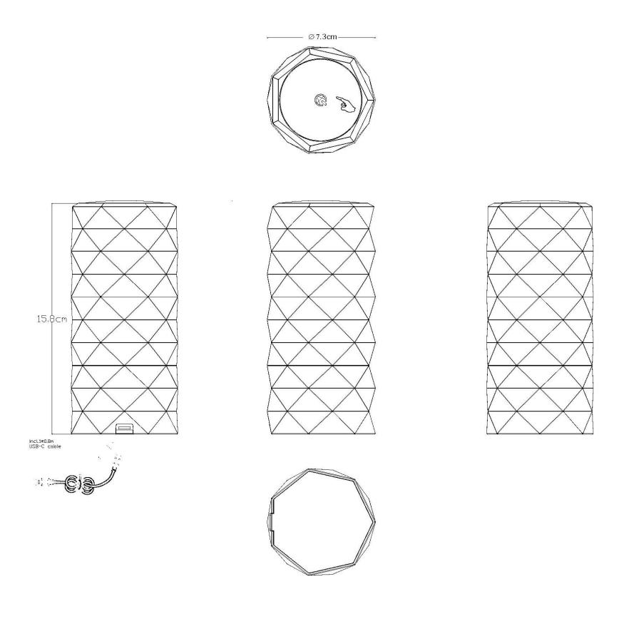 Globo - LED RGB Įkraunama jutiklinė stalinė lempa LED/0,6W/3,7V 500mAh