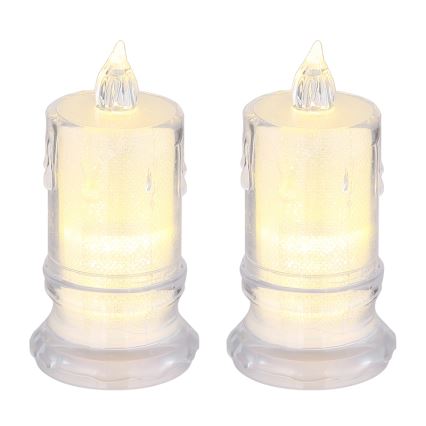Globo - RINKINYS 2x LED žvakė LED/0,25W/3xLR1130