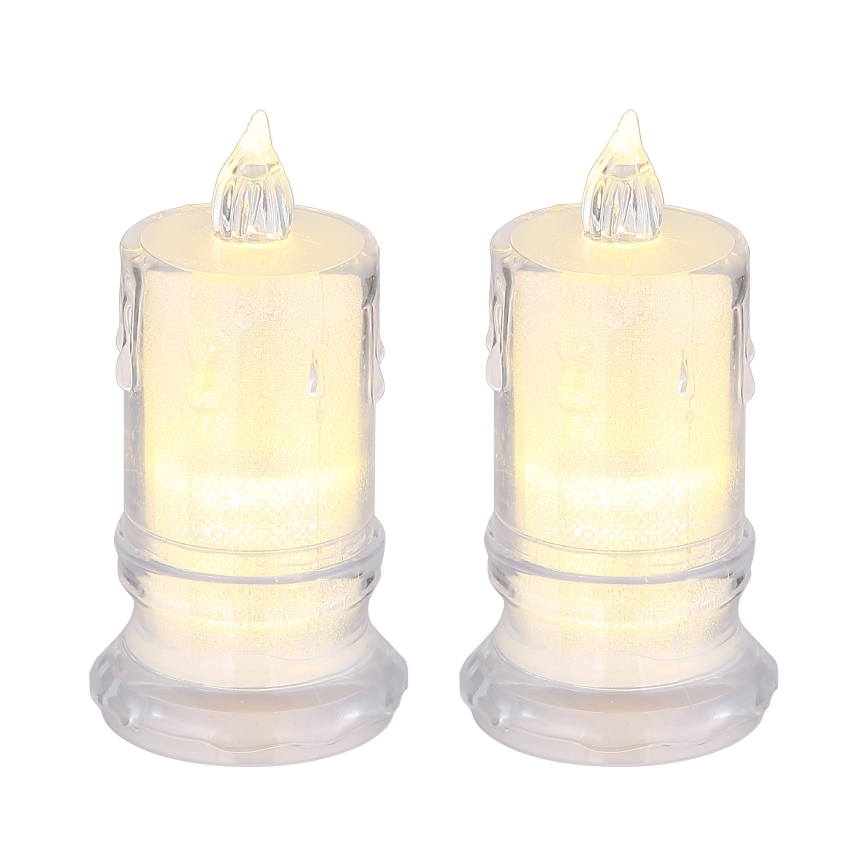 Globo - RINKINYS 2x LED žvakė LED/0,25W/3xLR1130