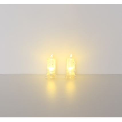 Globo - RINKINYS 2x LED žvakė LED/0,25W/3xLR1130