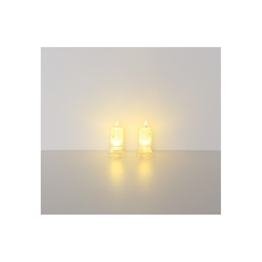 Globo - RINKINYS 2x LED žvakė LED/0,25W/3xLR1130