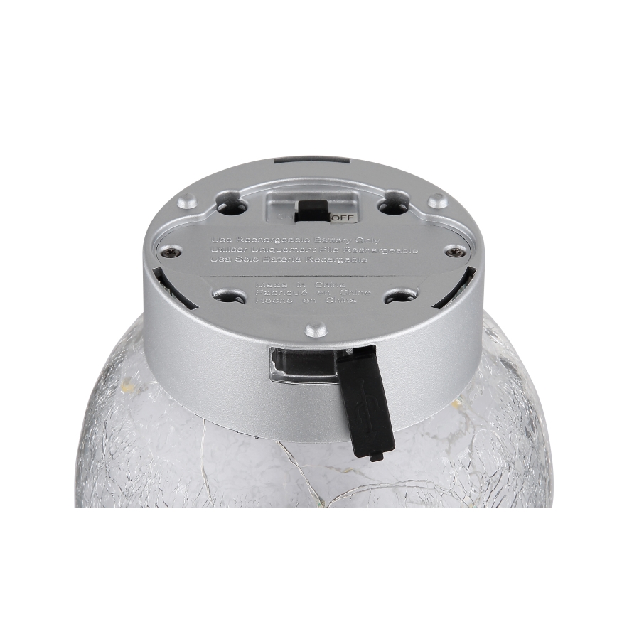 Globo - LED Dekoratyvinis įkraunamas Stalinis šviestuvas 25xLED/0,06W/5V 600 mAh IP44
