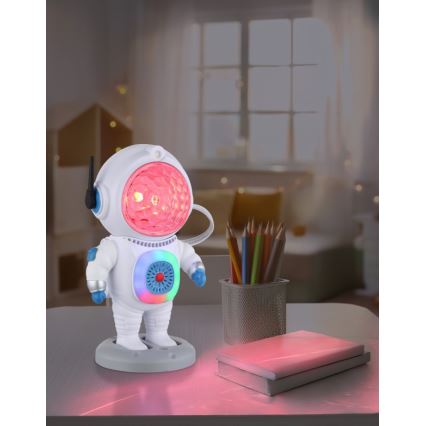 Globo - LED RGB Stalinis šviestuvas LED/6W/5V astronautas balta