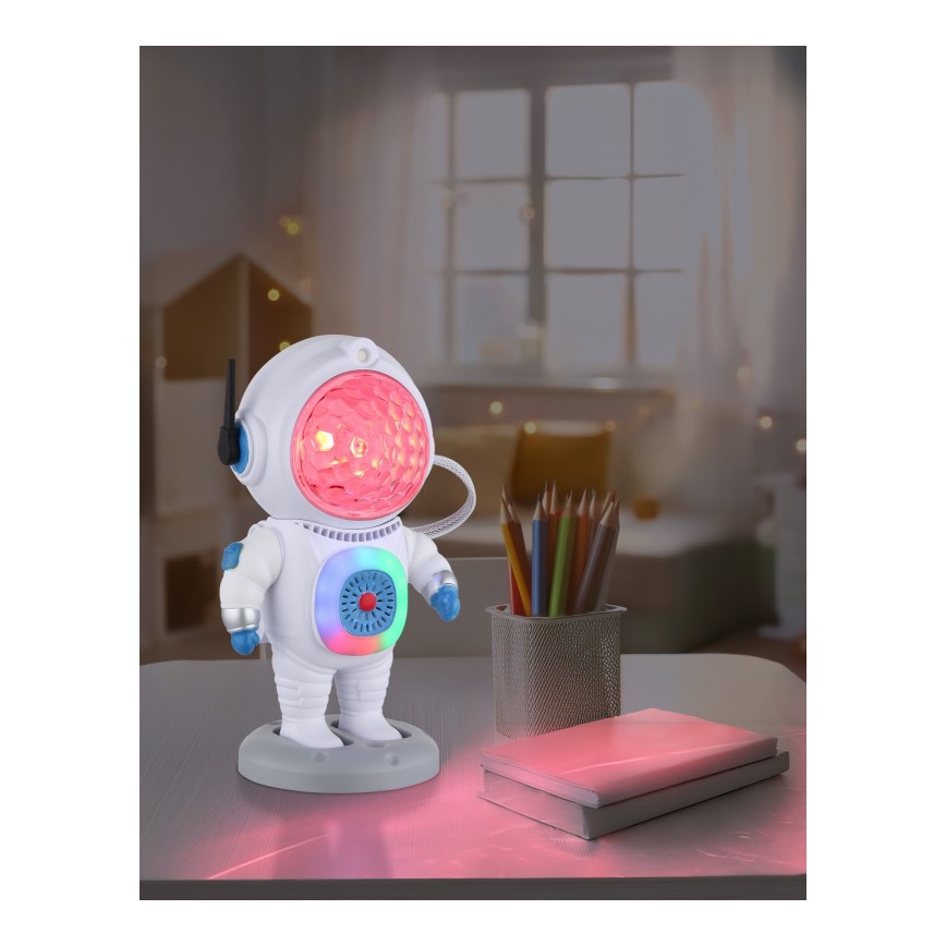 Globo - LED RGB Stalinis šviestuvas LED/6W/5V astronautas balta