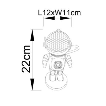 Globo - LED RGB Stalinis šviestuvas LED/6W/5V astronautas balta