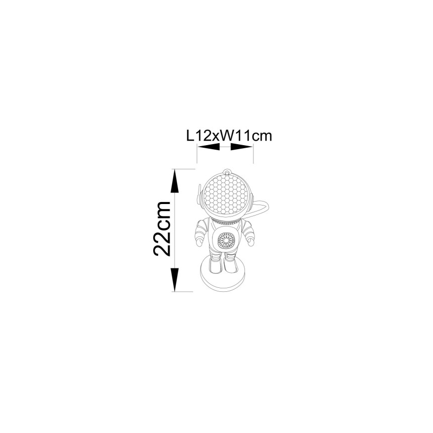 Globo - LED RGB Stalinis šviestuvas LED/6W/5V astronautas balta