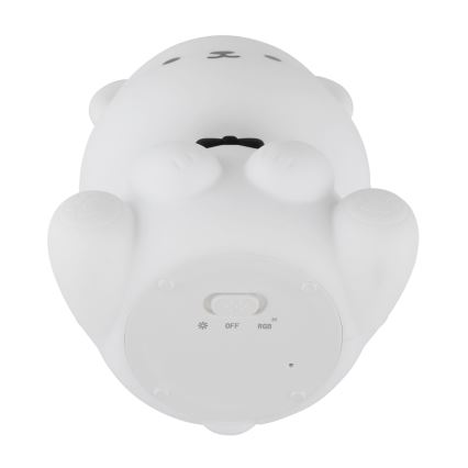Globo - vaikiškas LED RGBW įkraunamas naktinis žibintas su reguliuojamu ryškumu LED/1W/5V 1200 mAh meškiukas