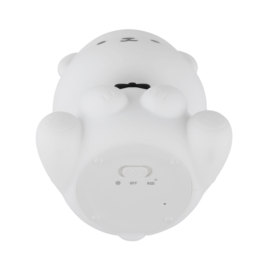 Globo - vaikiškas LED RGBW įkraunamas naktinis žibintas su reguliuojamu ryškumu LED/1W/5V 1200 mAh meškiukas