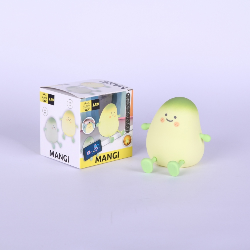 Globo - LED RGBW dimeriuojama įkraunama vaikiška naktinė lempa LED/2W/5V 1200 mAh mango