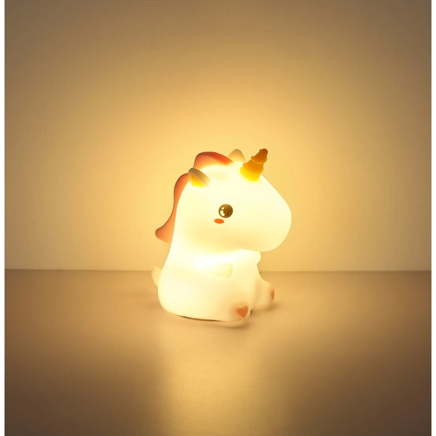 Globo - LED RGBW dimeriuojamas įkraunamas vaikiškas naktinis šviestuvas LED/1,5W/5V 1200 mAh vienaragis