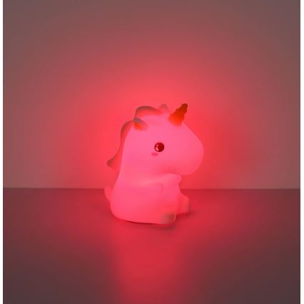 Globo - LED RGBW dimeriuojamas įkraunamas vaikiškas naktinis šviestuvas LED/1,5W/5V 1200 mAh vienaragis