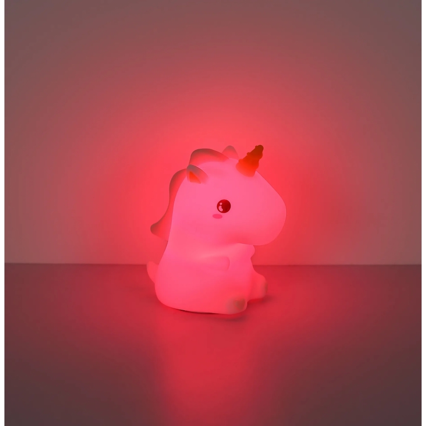 Globo - LED RGBW dimeriuojamas įkraunamas vaikiškas naktinis šviestuvas LED/1,5W/5V 1200 mAh vienaragis