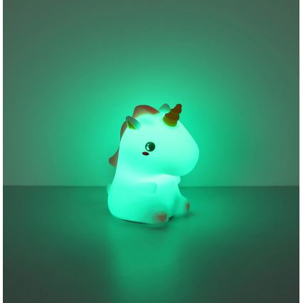 Globo - LED RGBW dimeriuojamas įkraunamas vaikiškas naktinis šviestuvas LED/1,5W/5V 1200 mAh vienaragis