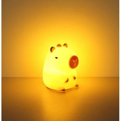 Globo - LED RGBW dimeriuojama įkraunama vaikiška naktinė lempa LED/1,5W/5V 1200 mAh kapibara