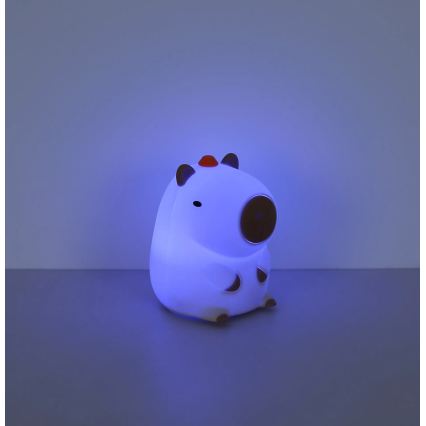 Globo - LED RGBW dimeriuojama įkraunama vaikiška naktinė lempa LED/1,5W/5V 1200 mAh kapibara