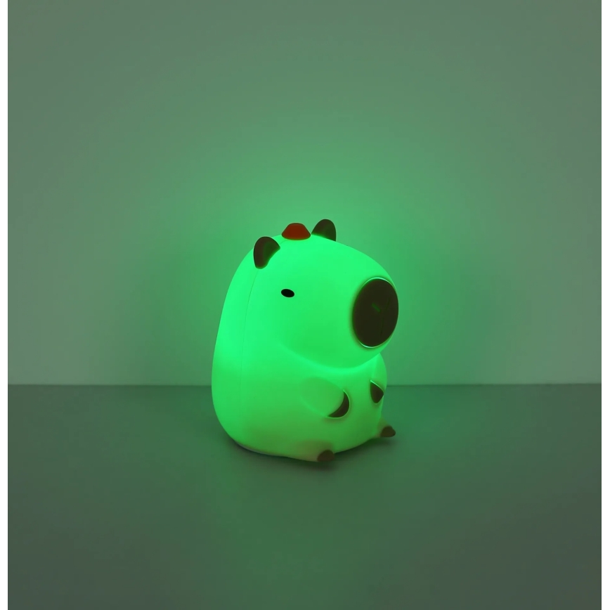 Globo - LED RGBW dimeriuojama įkraunama vaikiška naktinė lempa LED/1,5W/5V 1200 mAh kapibara