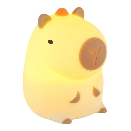 Globo - LED RGBW dimeriuojama įkraunama vaikiška naktinė lempa LED/1,5W/5V 1200 mAh kapibara
