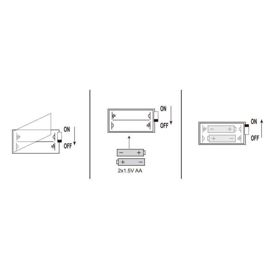 Globo - LED girlianda 20xLED/2xAA 2,2m šiltai balta
