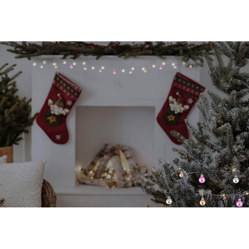 Globo - LED Kalėdinė girlianda 20xLED/2xAA 2,2m šiltai balta