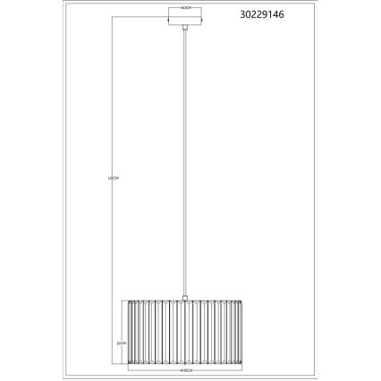 Globo - Pakabinamas sietynas 1xE27/60W/230V diametras 35 cm