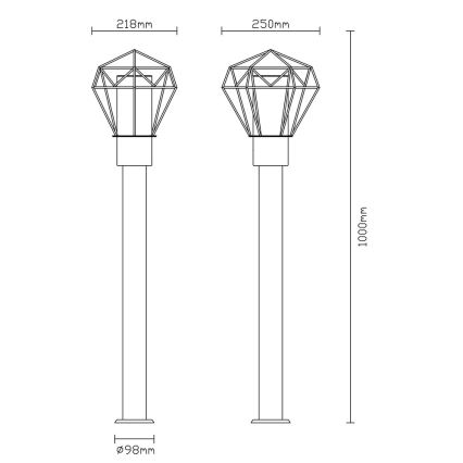 Globo - Lauko lempa 1xE27/15W/230V IP44