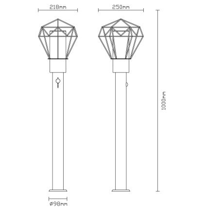 Globo - Lauko lempa su jutikliu 1xE27/15W/230V IP44