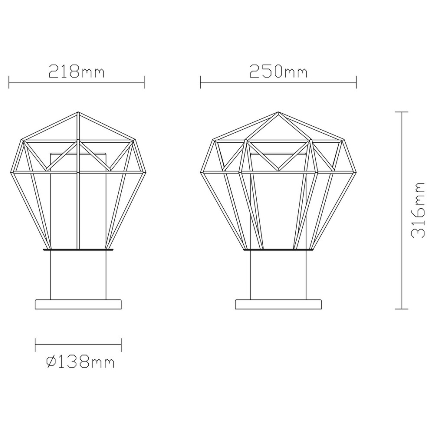 Globo - Lauko lempa 1xE27/15W/230V IP44