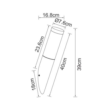 Globo - Lauko sieninis šviestuvas BOSTON 1xE27/60W/230V IP44