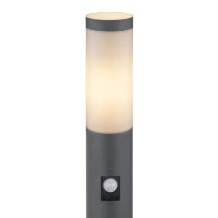 Globo - Lauko šviestuvas su jutikliu 1xE27/15W/230V IP44 80 cm antracitas
