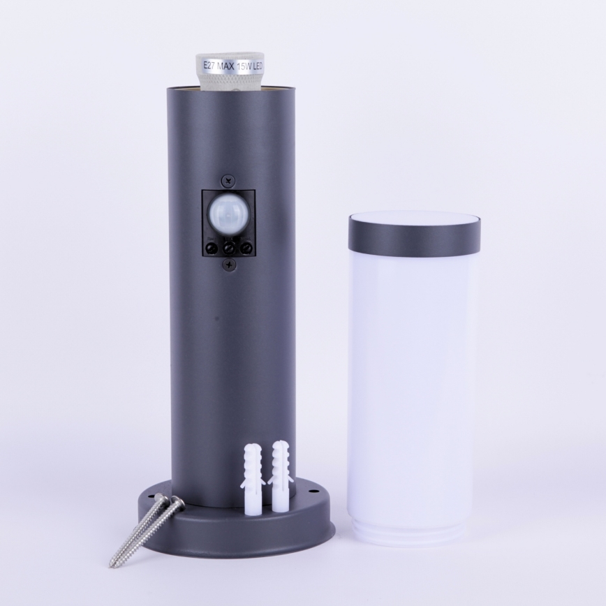 Globo - Lauko šviestuvas su judesio davikliu 1xE27/15W/230V 45 cm IP44