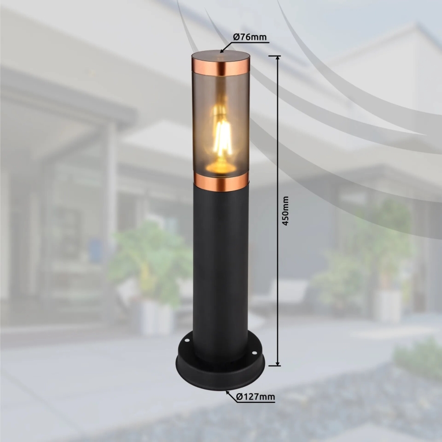 Globo - Lauko šviestuvas 1xE27/23W/230V IP44 45 cm juoda/varis