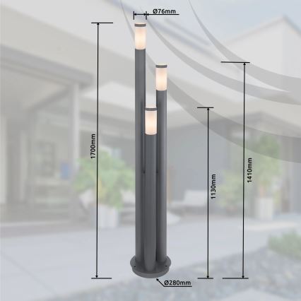 Globo - Lauko šviestuvas 3xE27/23W/230V IP44