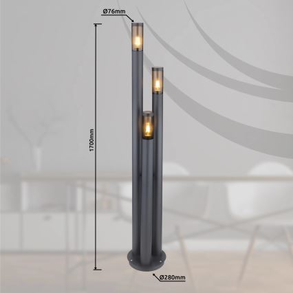 Globo - Lauko šviestuvas 3xE27/23W/230V IP44
