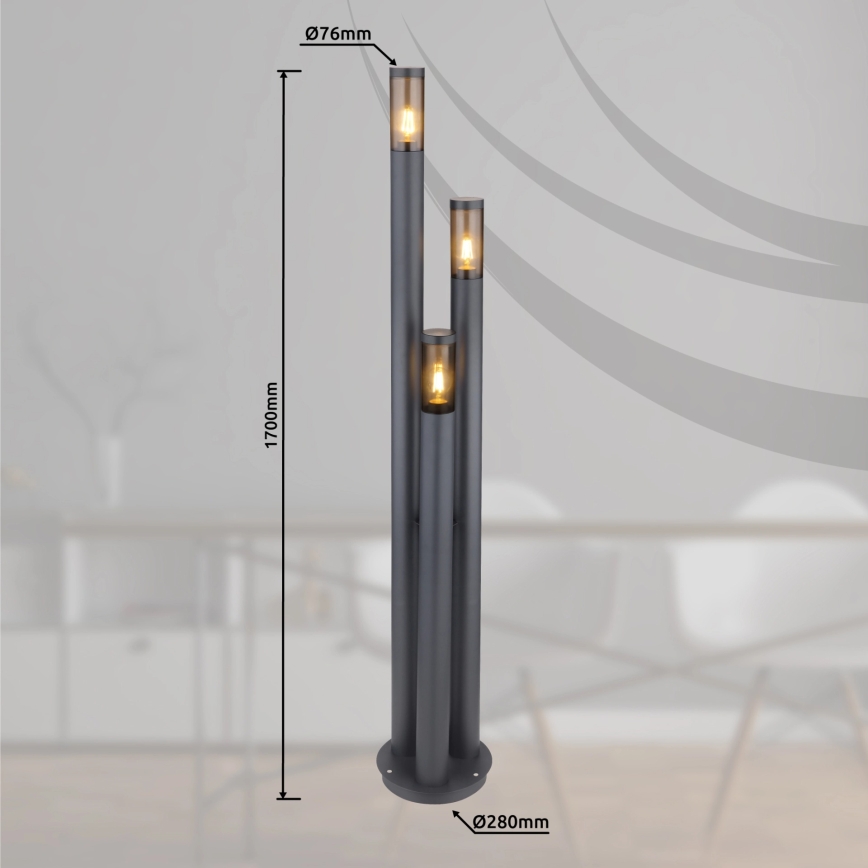 Globo - Lauko šviestuvas 3xE27/23W/230V IP44