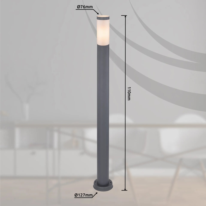 Globo - Lauko šviestuvas 1xE27/60W/230V IP44 110 cm antracitas