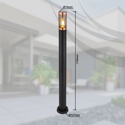 Globo - Lauko šviestuvas 1xE27/23W/230V IP44 110 cm juoda/varis