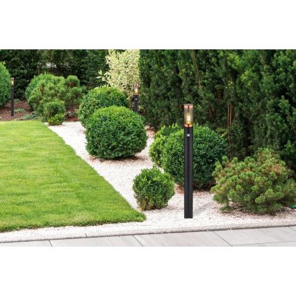 Globo - Lauko šviestuvas su jutikliu 1xE27/15W/230V IP44 110 cm juoda/varis