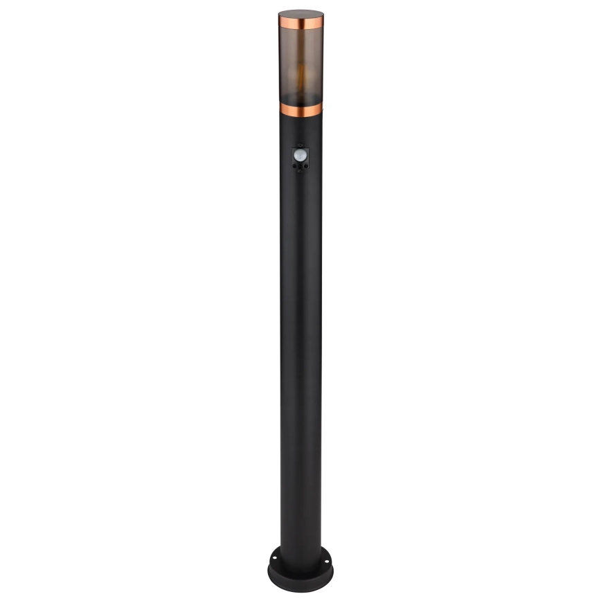 Globo - Lauko šviestuvas su jutikliu 1xE27/15W/230V IP44 110 cm juoda/varis